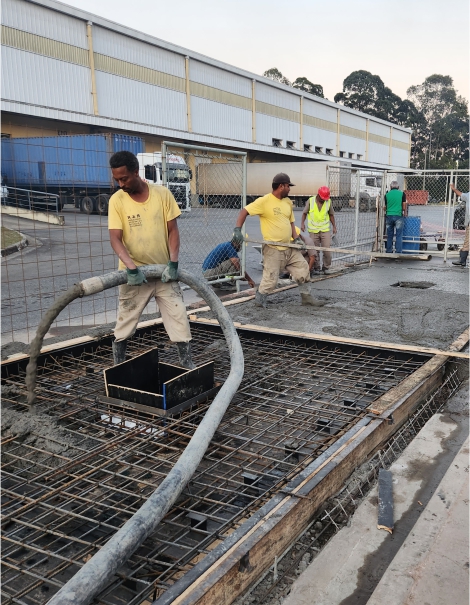 Concretagem para piso